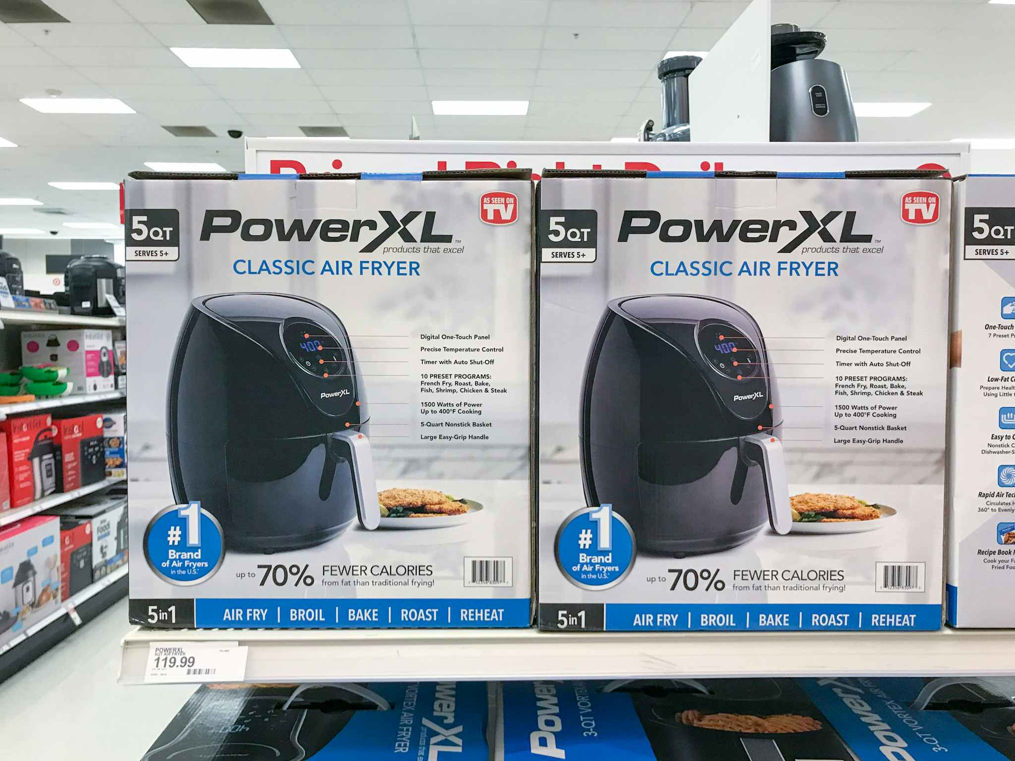 powerxl air fryer on a target shelf