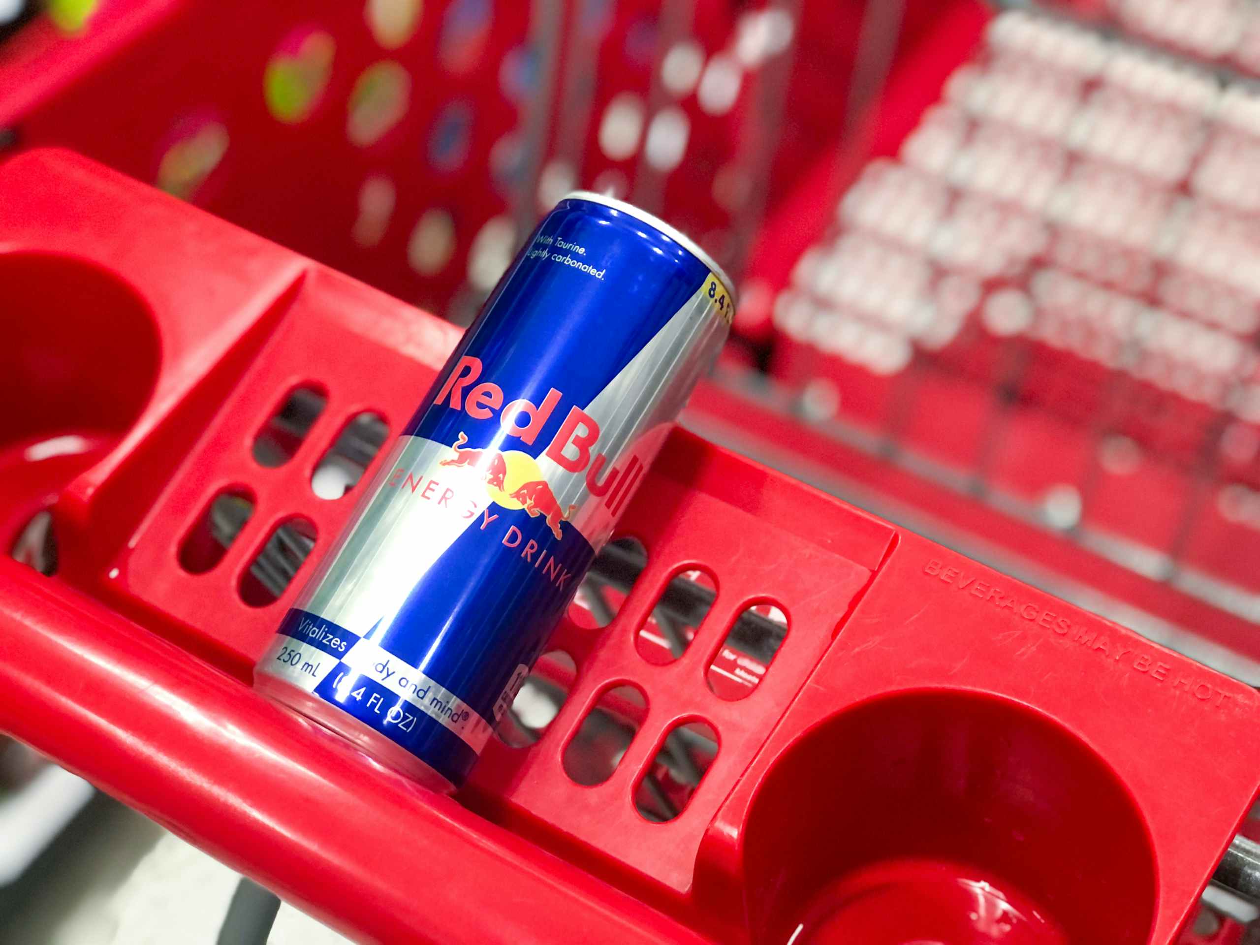 single Red Bull in Target shopping cart