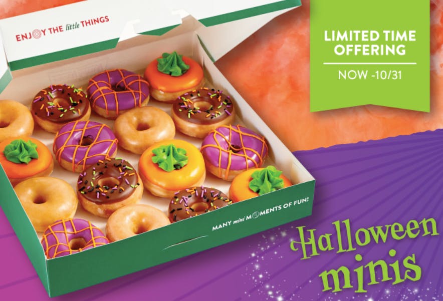 Krispy kreme doughnuts for halloween minis