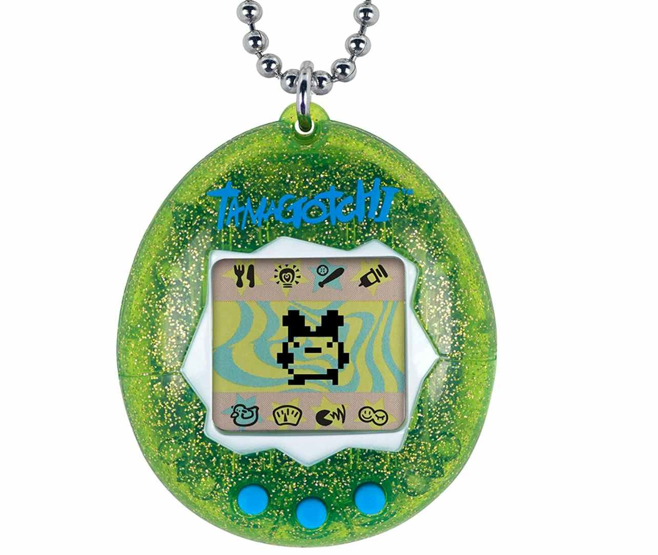 Tamagotchi Green Glitter Game 