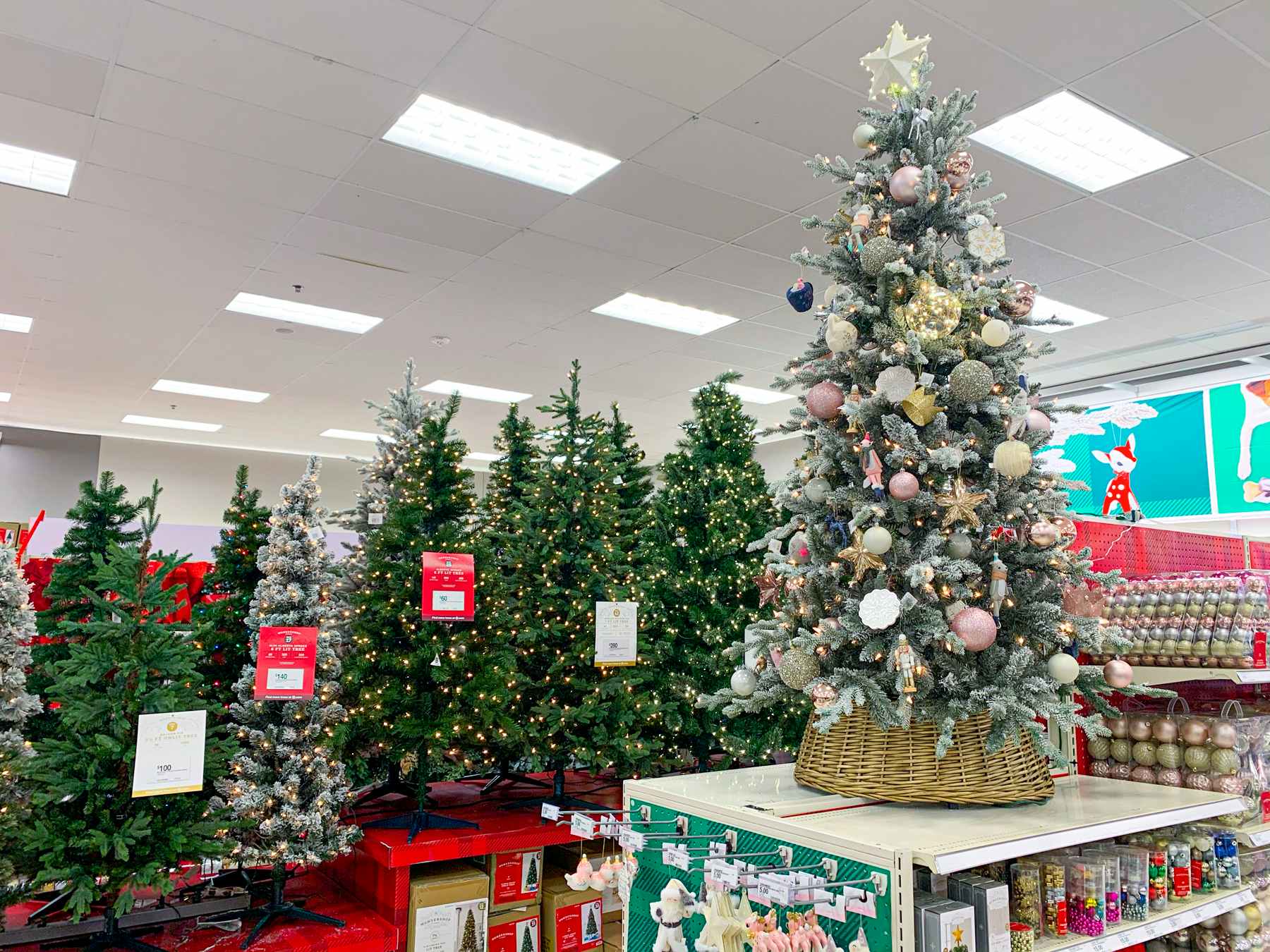 Christmas trees and decor at Target