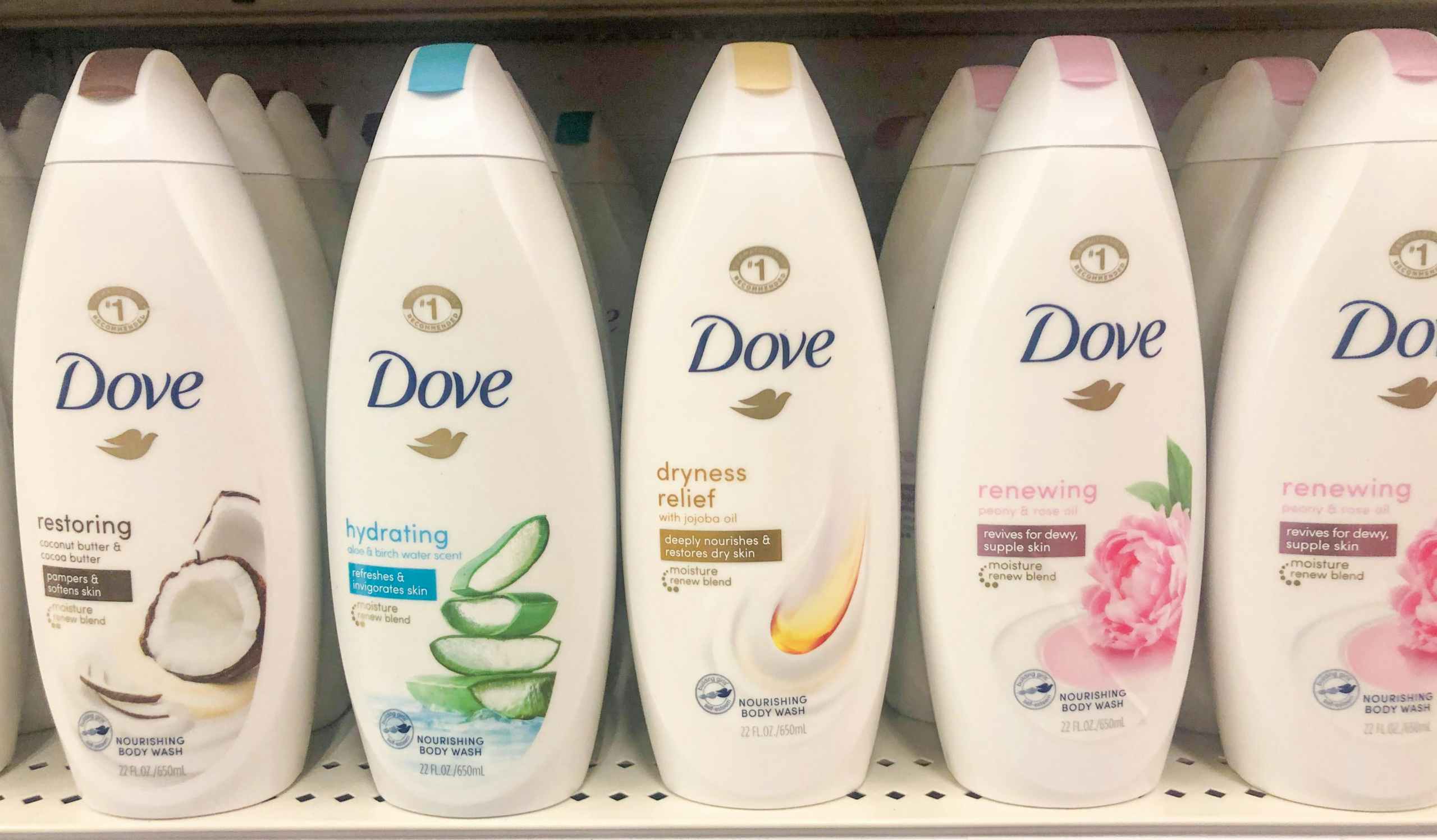 target dove womens body wash on shelf