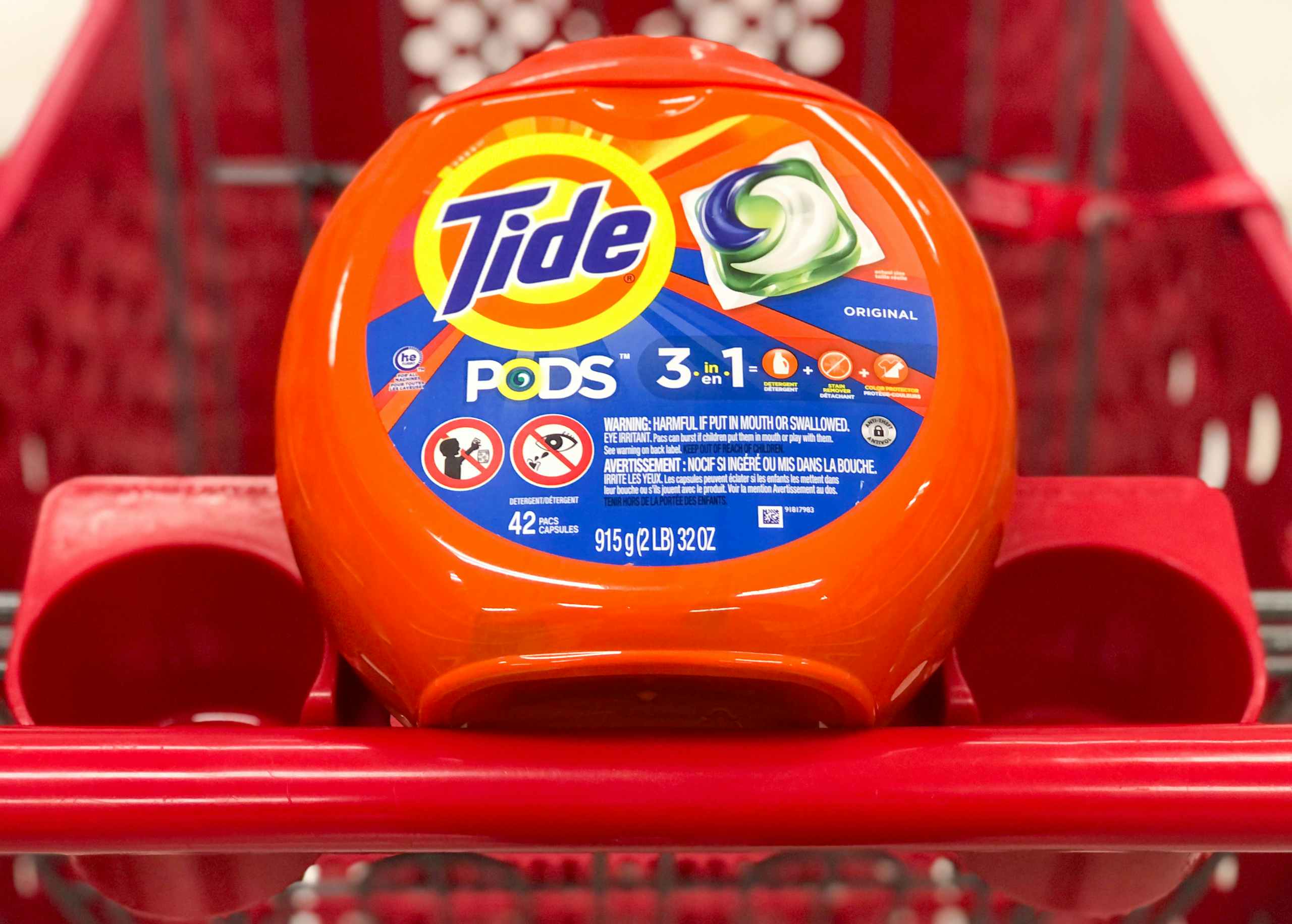 Tide Pods in shopping cart