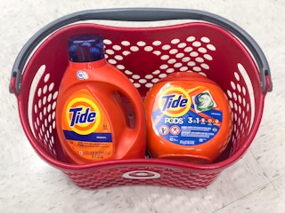 tide detergent in a target basket