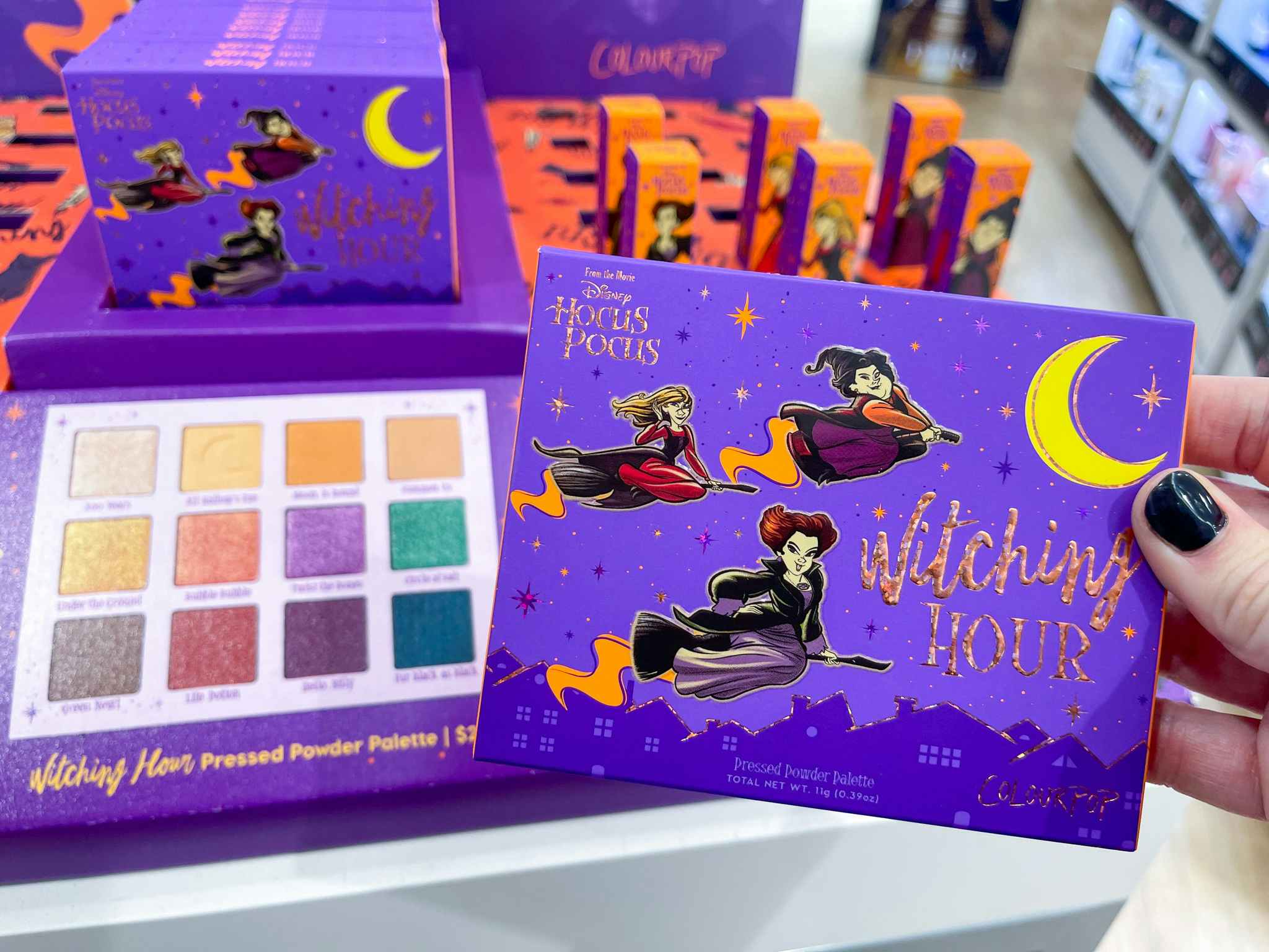 hand holding eyeshadow palette