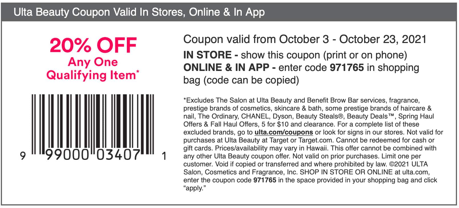 ulta coupon ending october 23