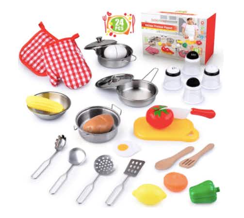 Kids' 24-Piece Kitchen Toy Set