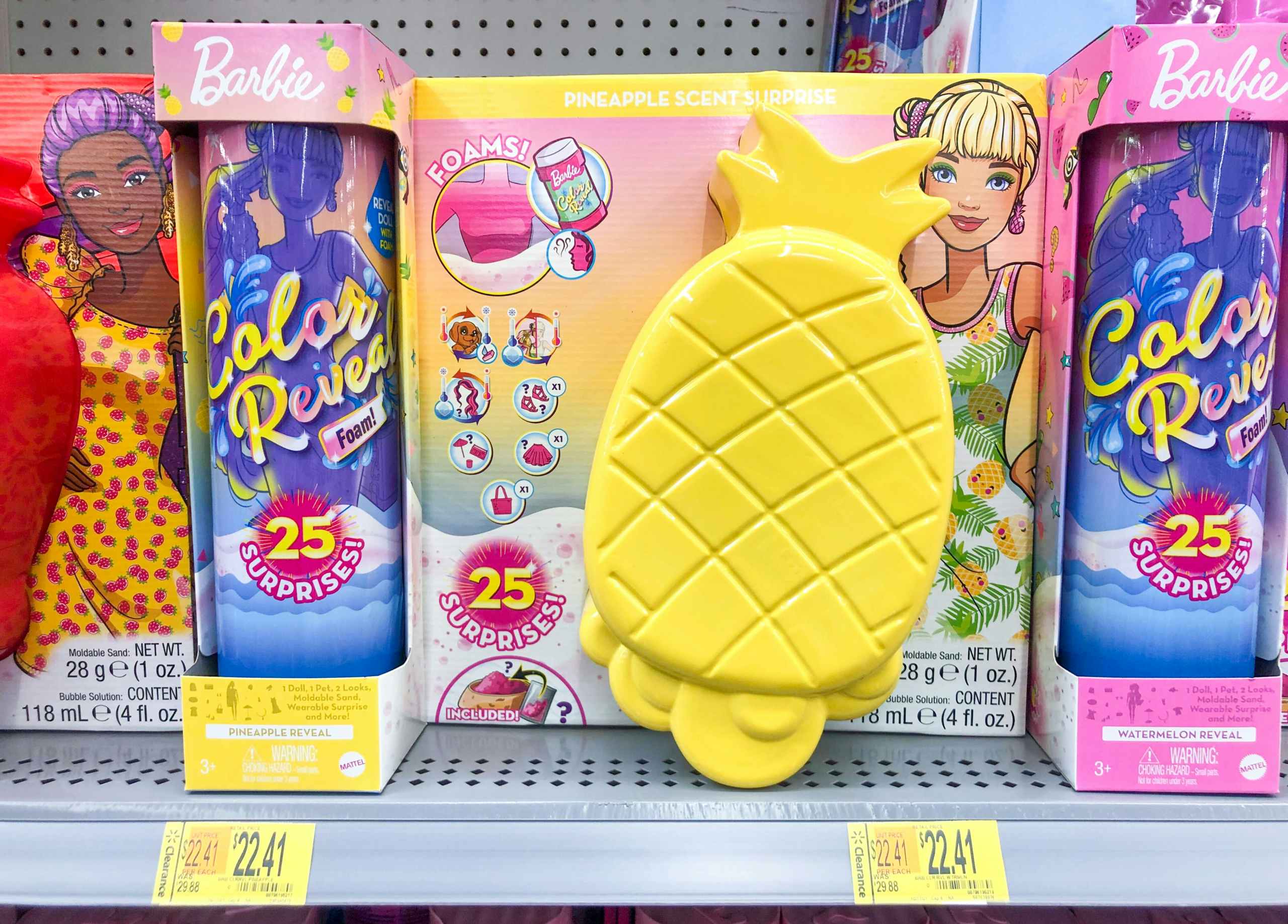 walmart barbie color reveal pineapple