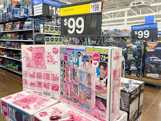 walmart barbie dream house display