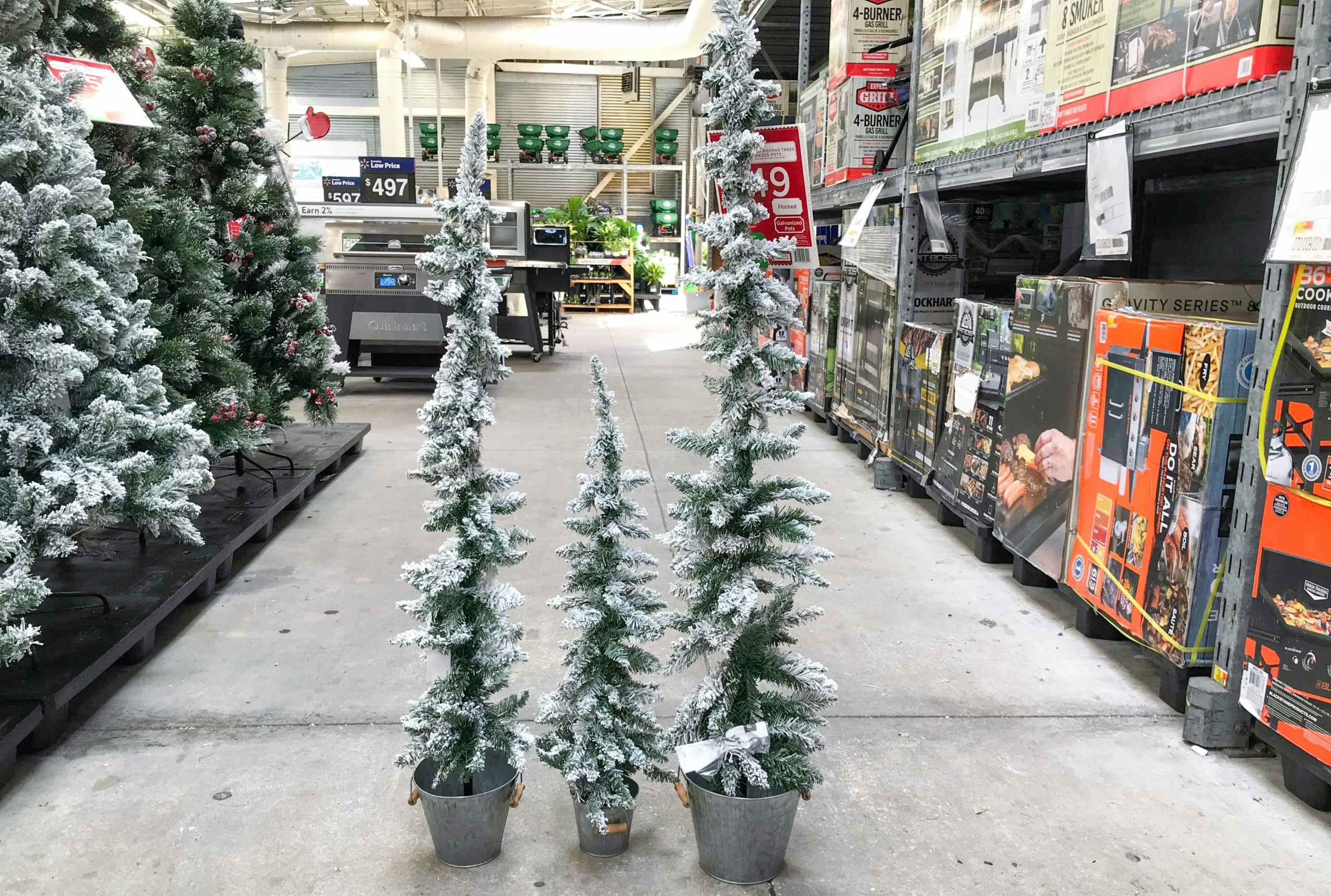 walmart christmas trees set of 3 on floor