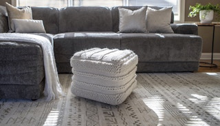 walmart decor therapy square floor pouf