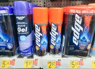 walmart edge shave gel on shelf