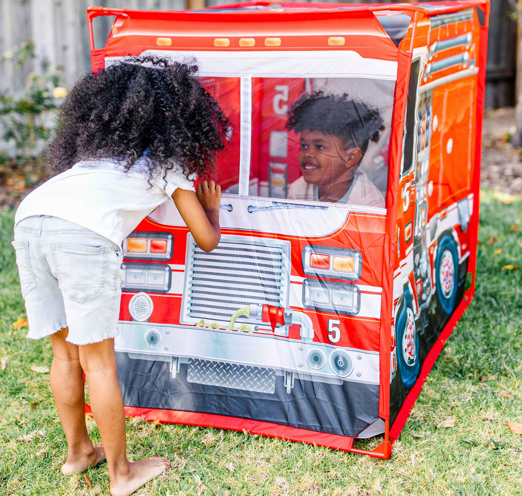 walmart melissa and doug fire truck tent