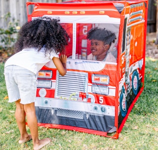 walmart melissa and doug fire truck tent