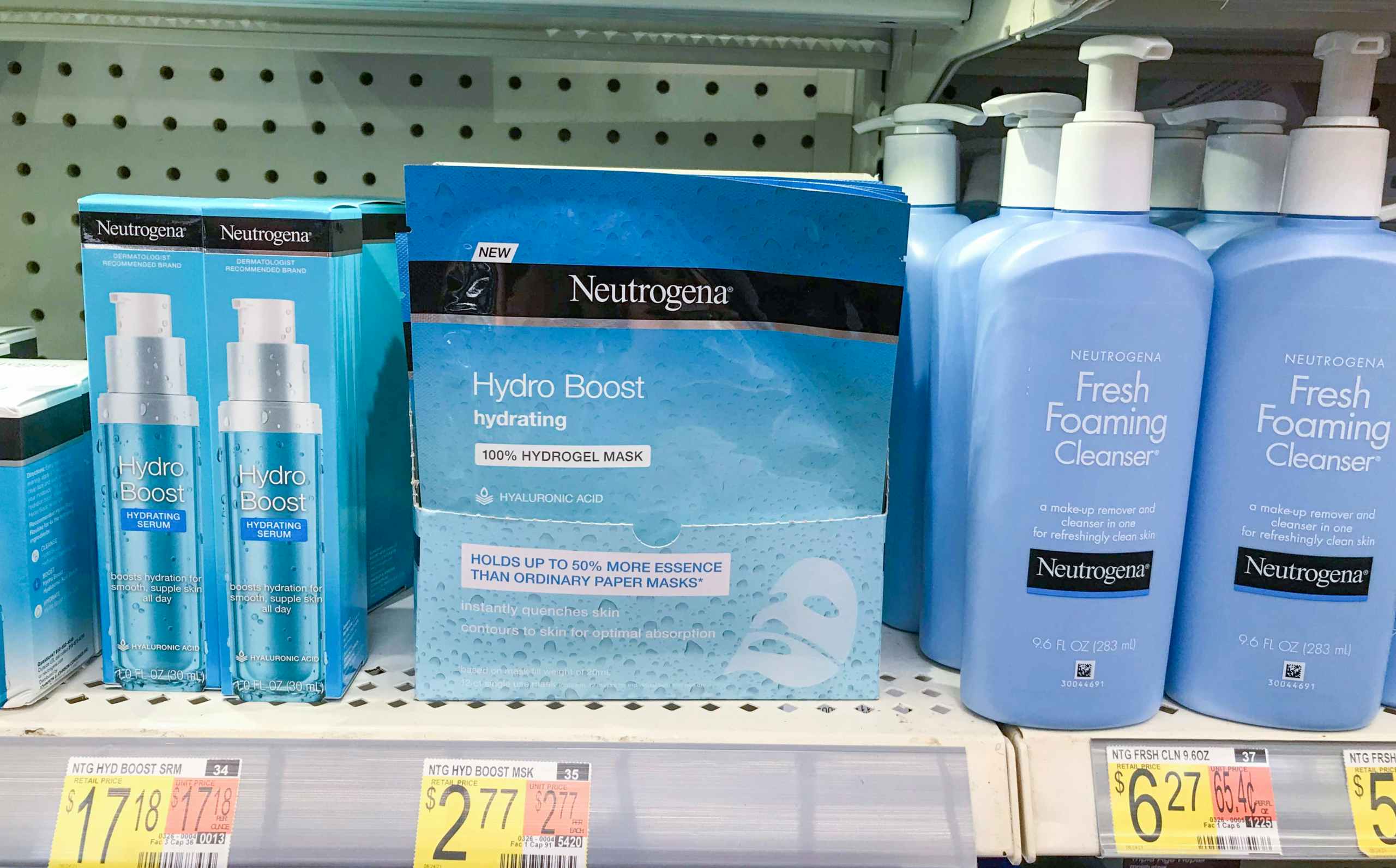 walmart neutrogena hydrating mask on shelf