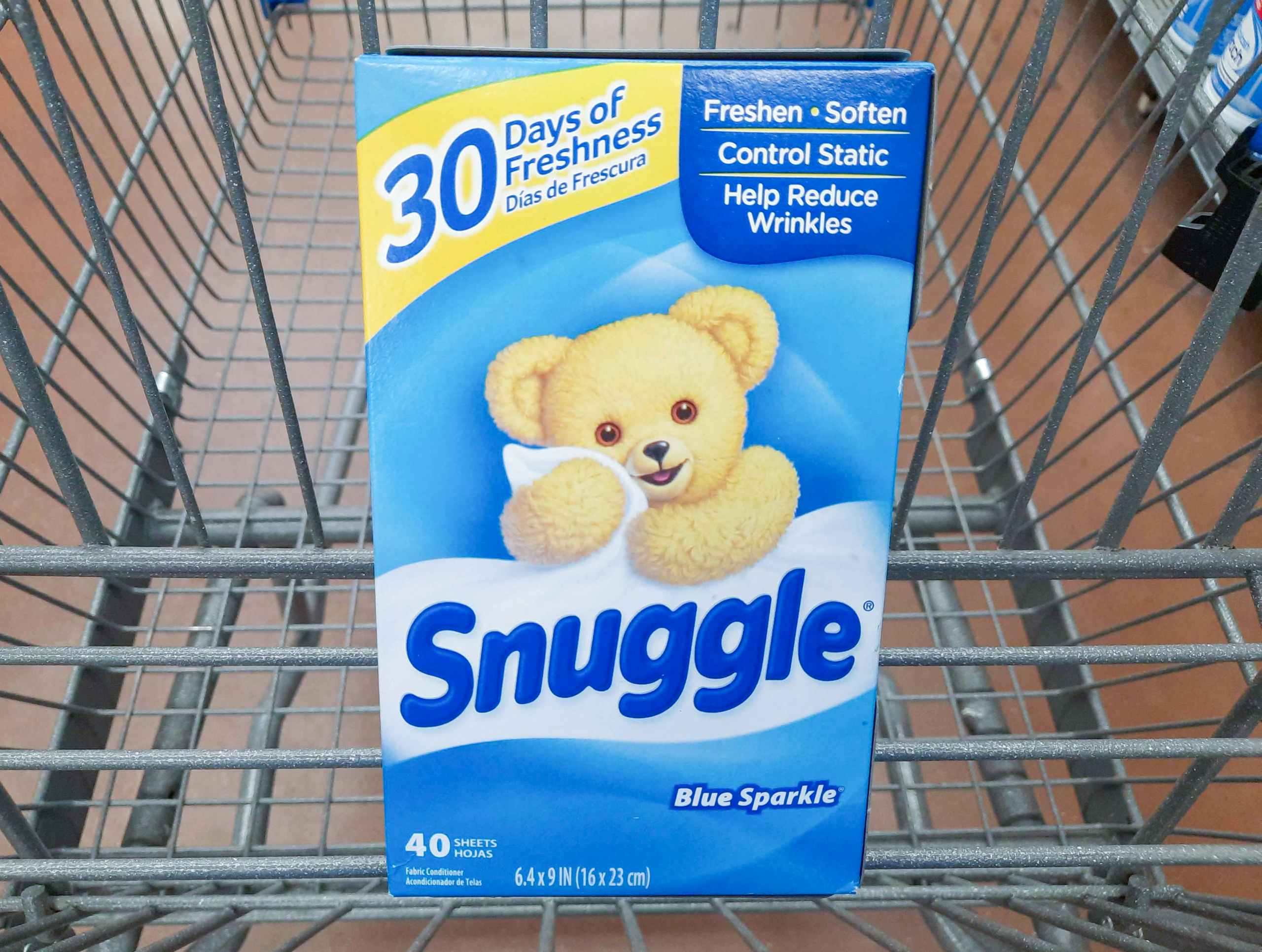 walmart snuggle dryer sheets 40 ct in cart
