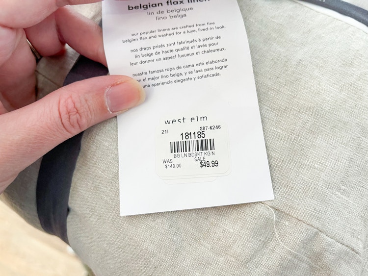 West Elm price tag