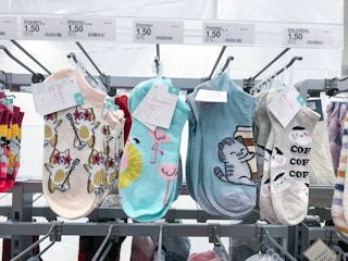 women's socks on a target shelf
