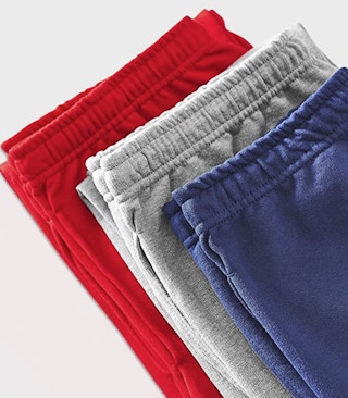 A set of three sweatpants.