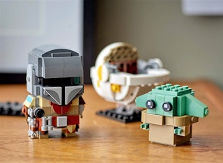 A set of LEGO Star Wars toys.