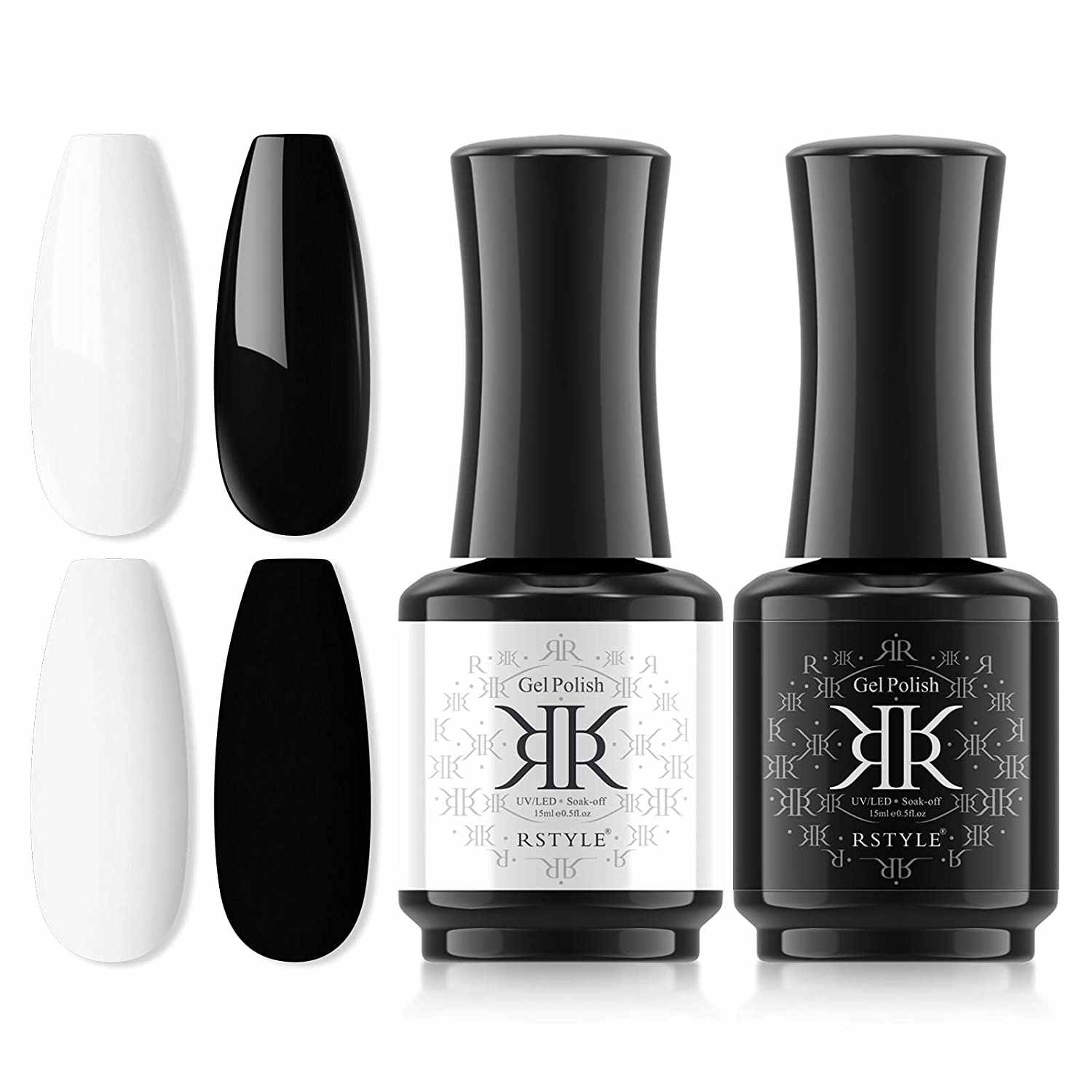 A pack of two Rstyle gel nail polishes.