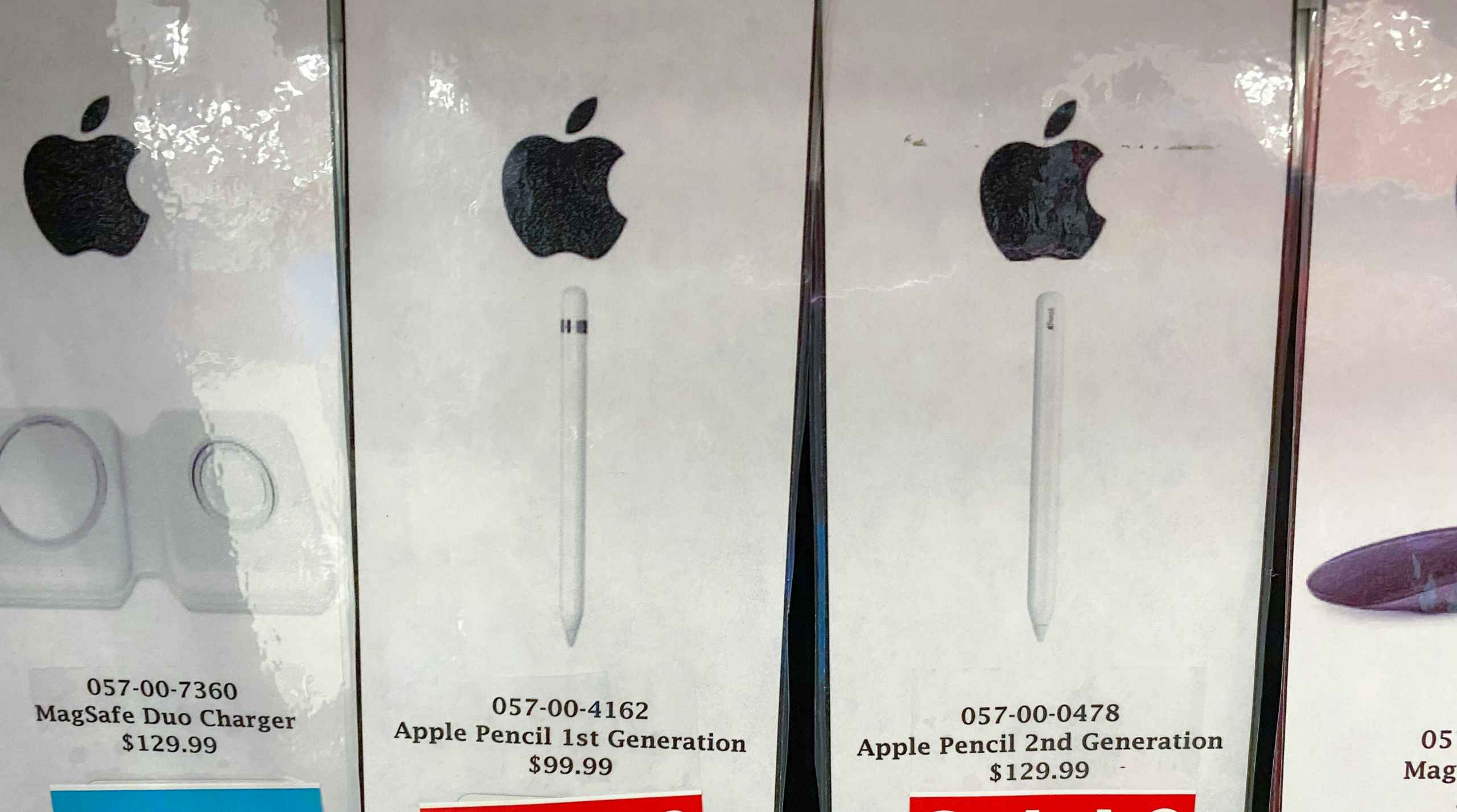 sale tags on Apple Pencils at Target