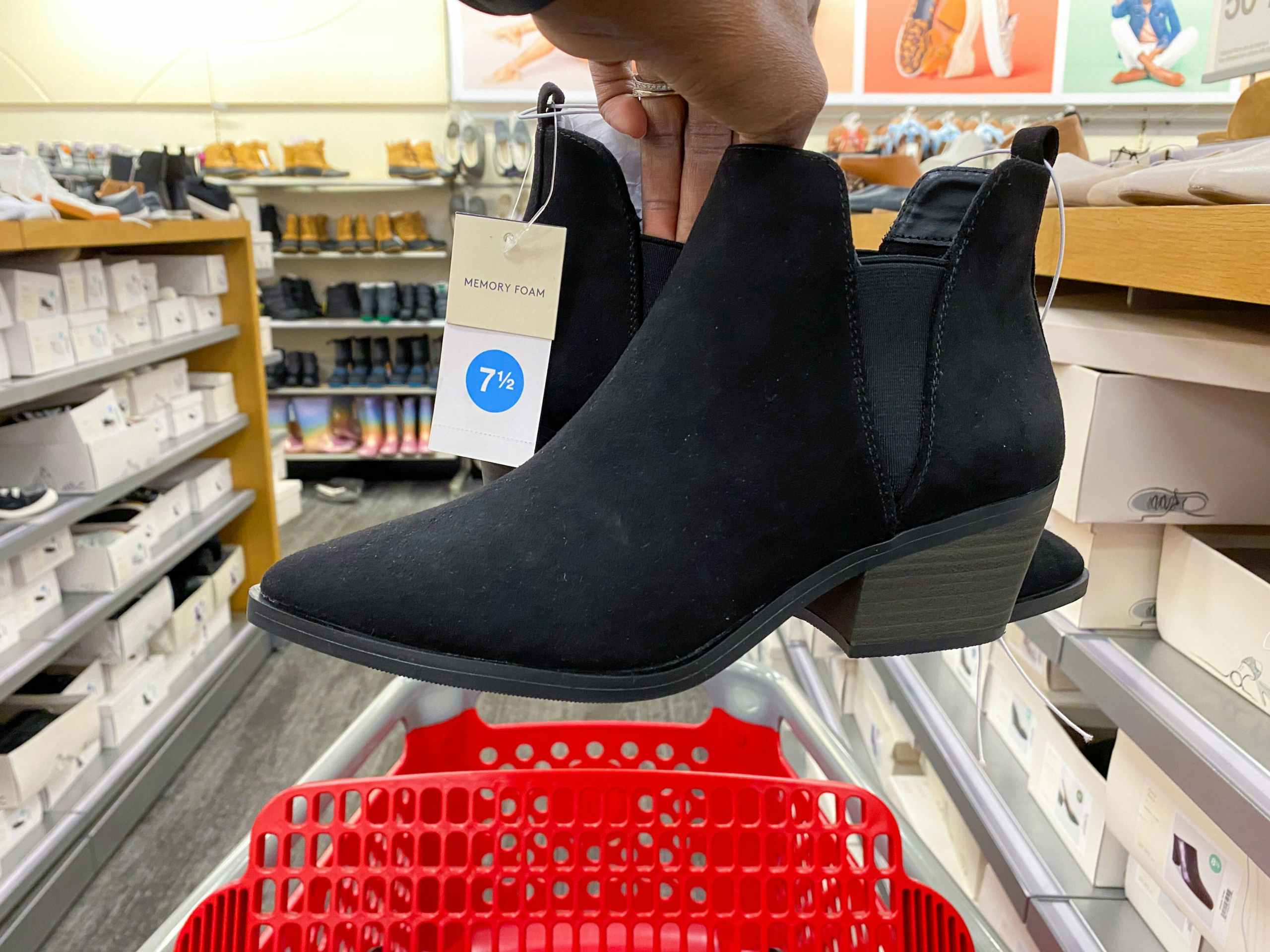 booties held up at Target