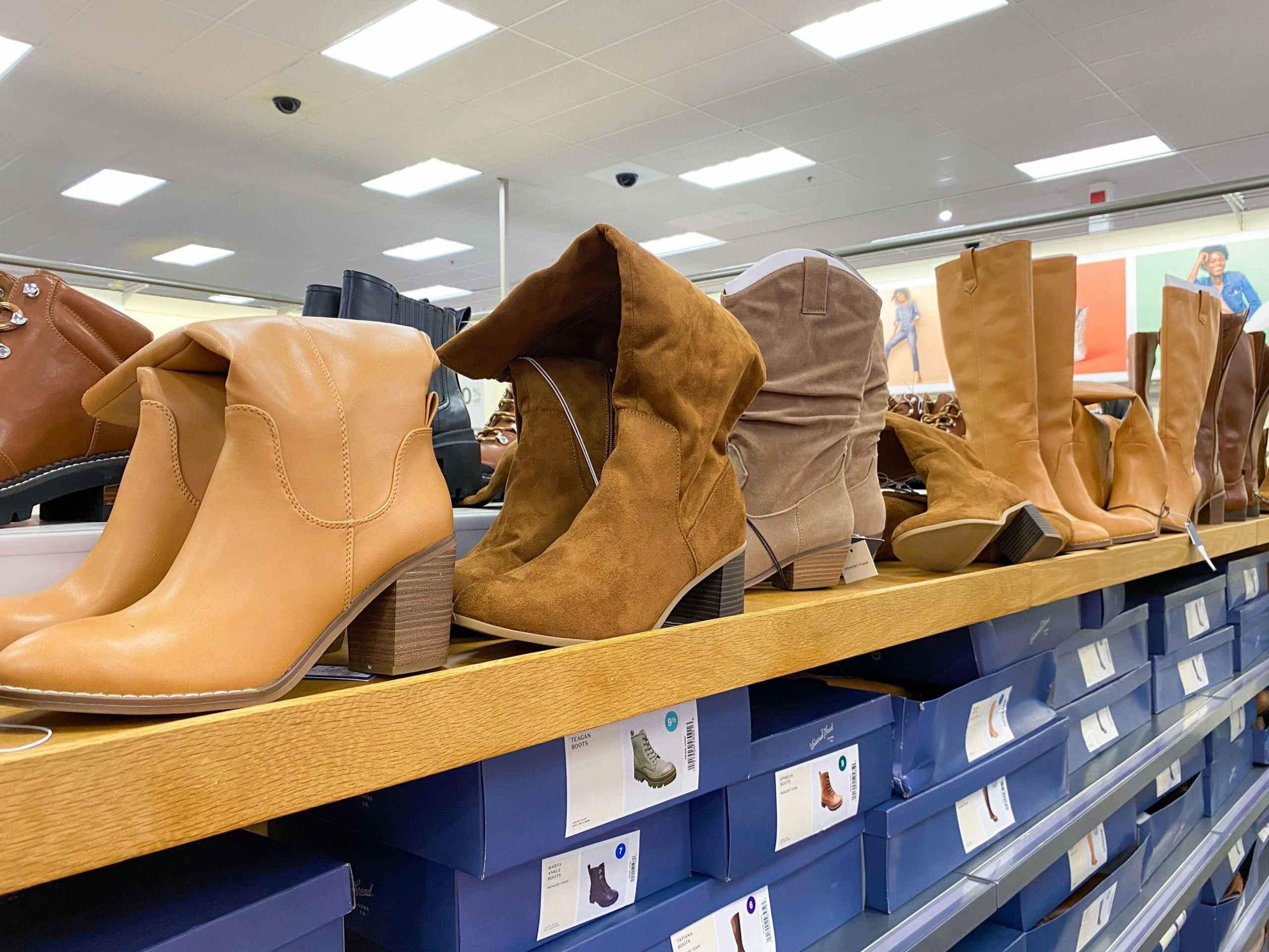 booties on display at Target