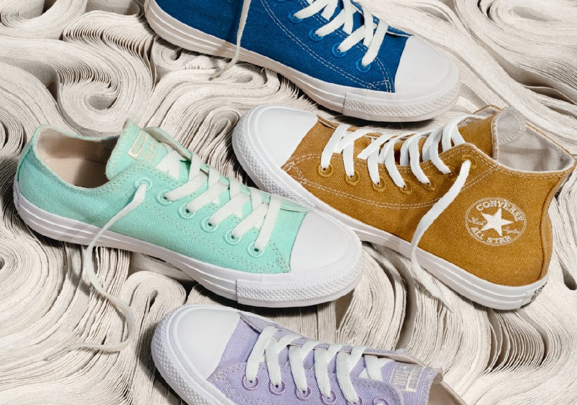 converse high-top and low-top classic chuck taylor shoes in various colors