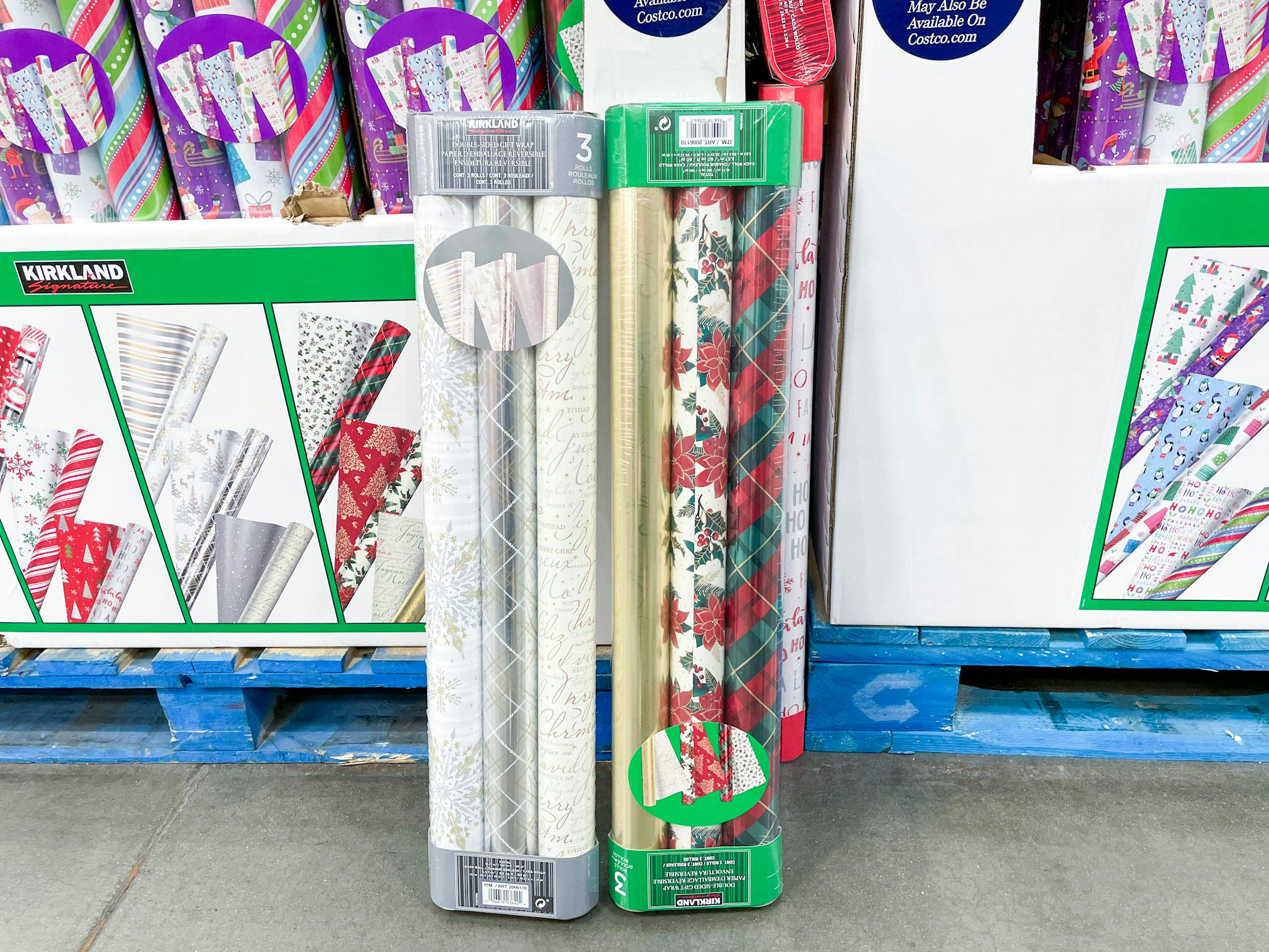 Bulk gift wrapping paper for sale at Costco