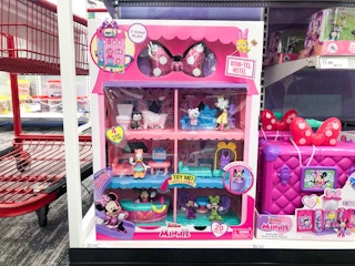 disney minnie mouse bow-tel hotel on a target shelf
