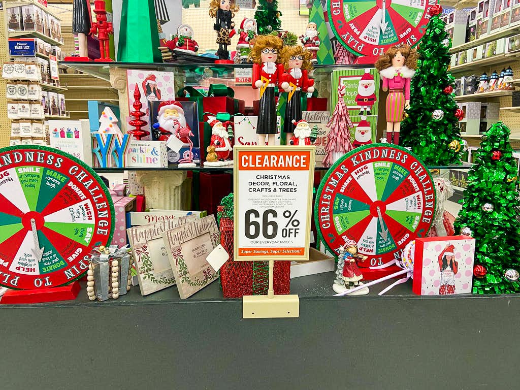hobby lobby after christmas clearance in store for 66% off