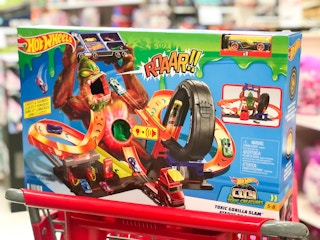 Hot wheel Gorilla set on Target shopping cart