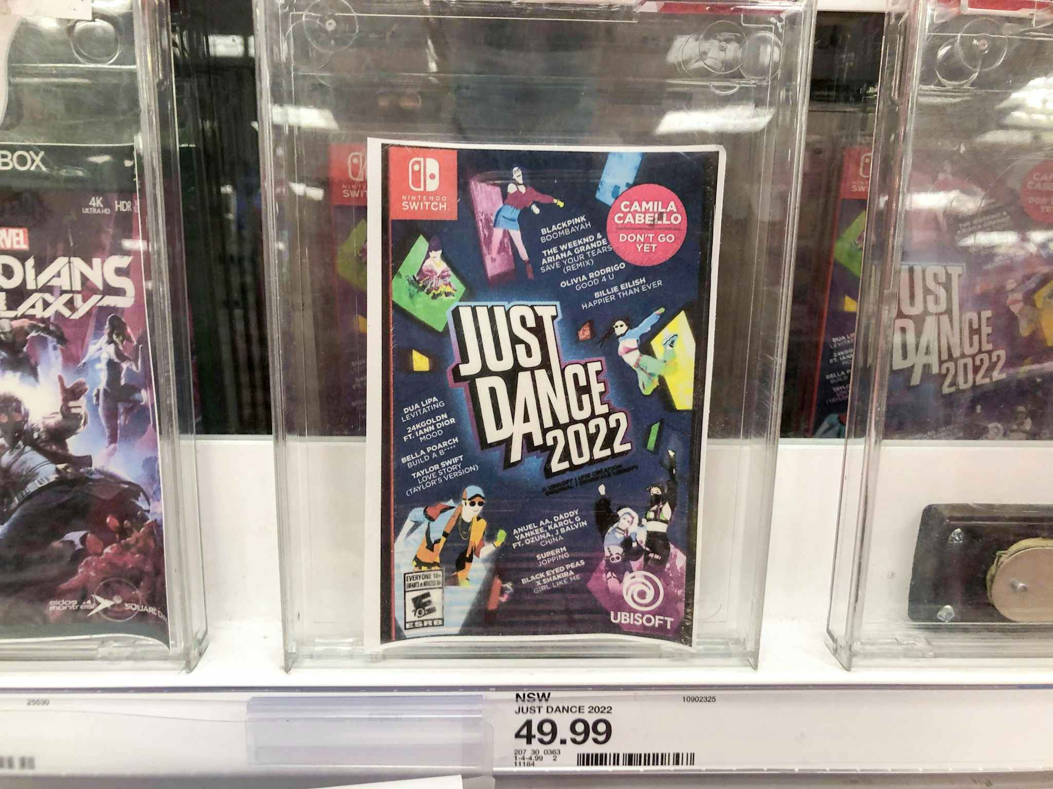 just dance 2022 for nintendo switch on a target shelf