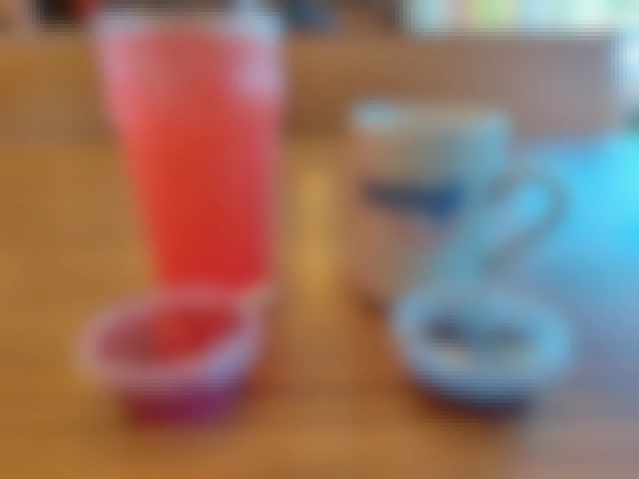 specialty" ihop drinks. free strawberry drink and maple syrup coffee.
