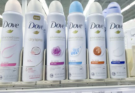 2 Dove Dry Spray Deodorants