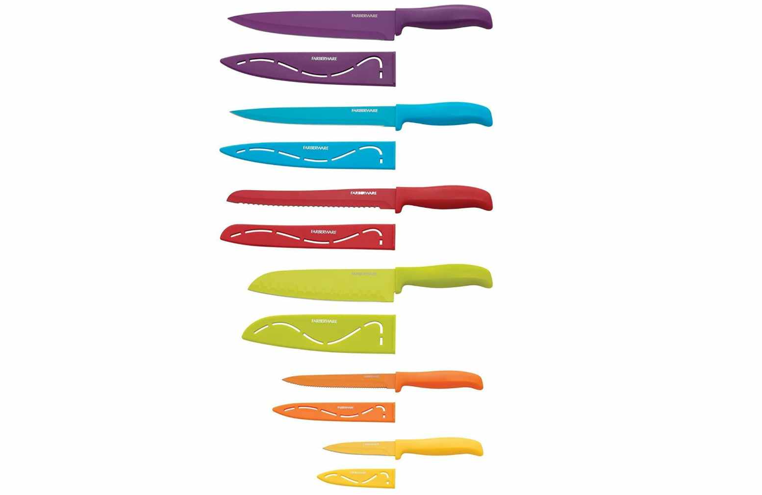 Farberware 12-Piece Non-Stick Resin Cutlery Knife Set