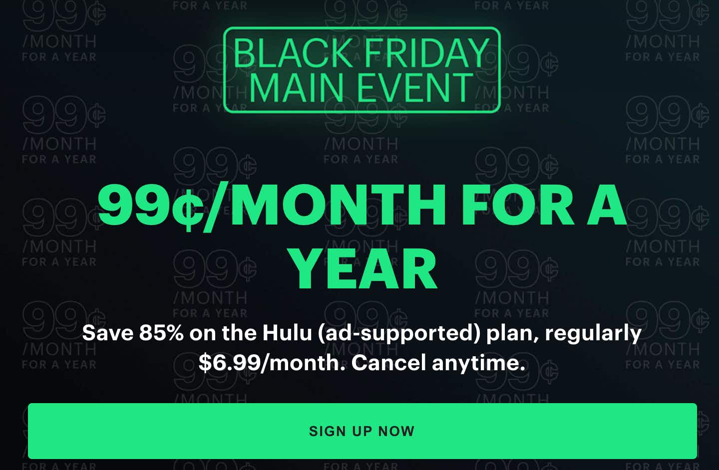 Hulu Black friday