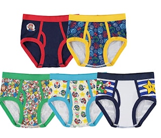 Nintendo Boys' Mario 5 Pack Briefs