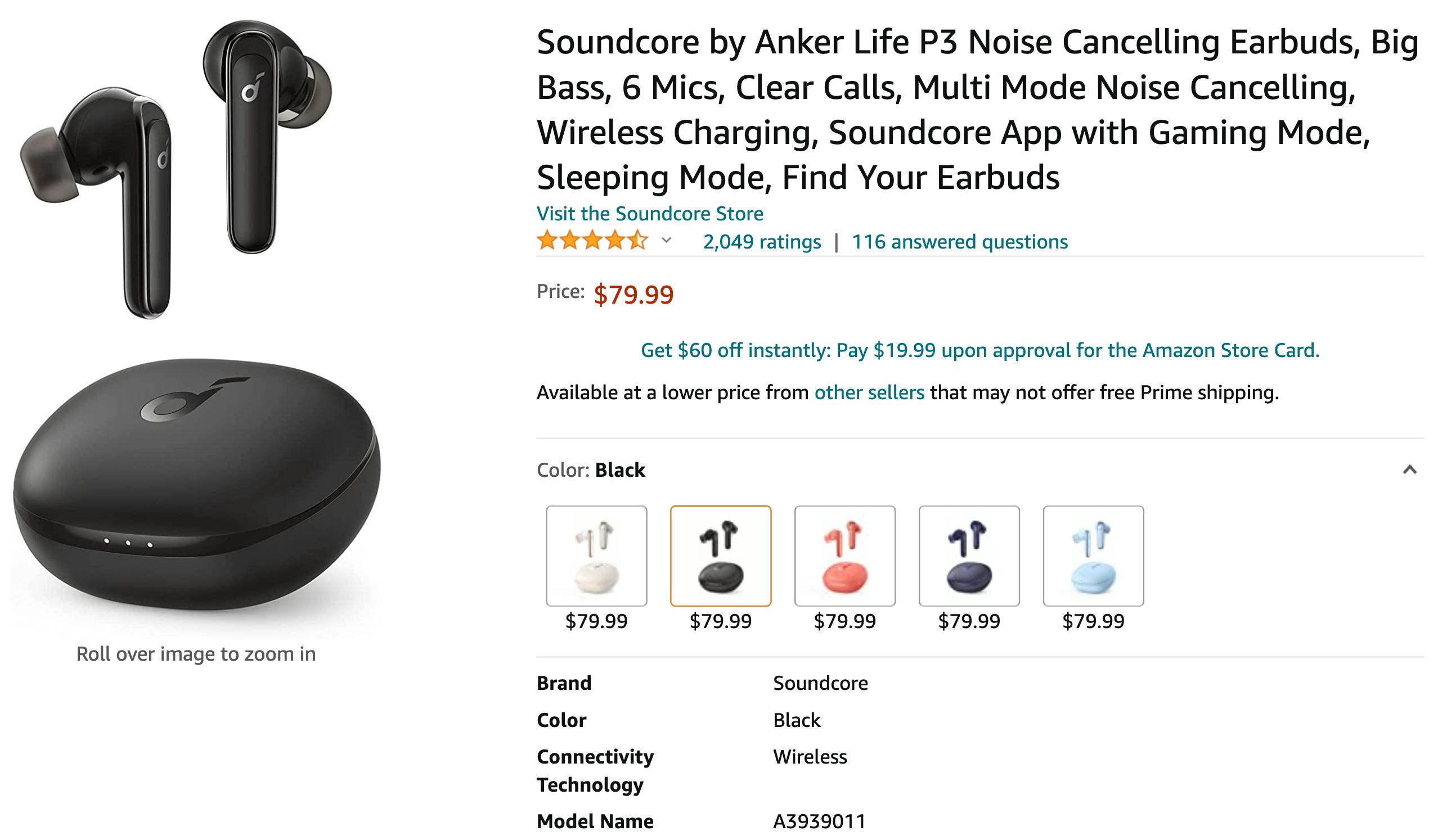 soundcore by anker life 93 earbuds on amazon