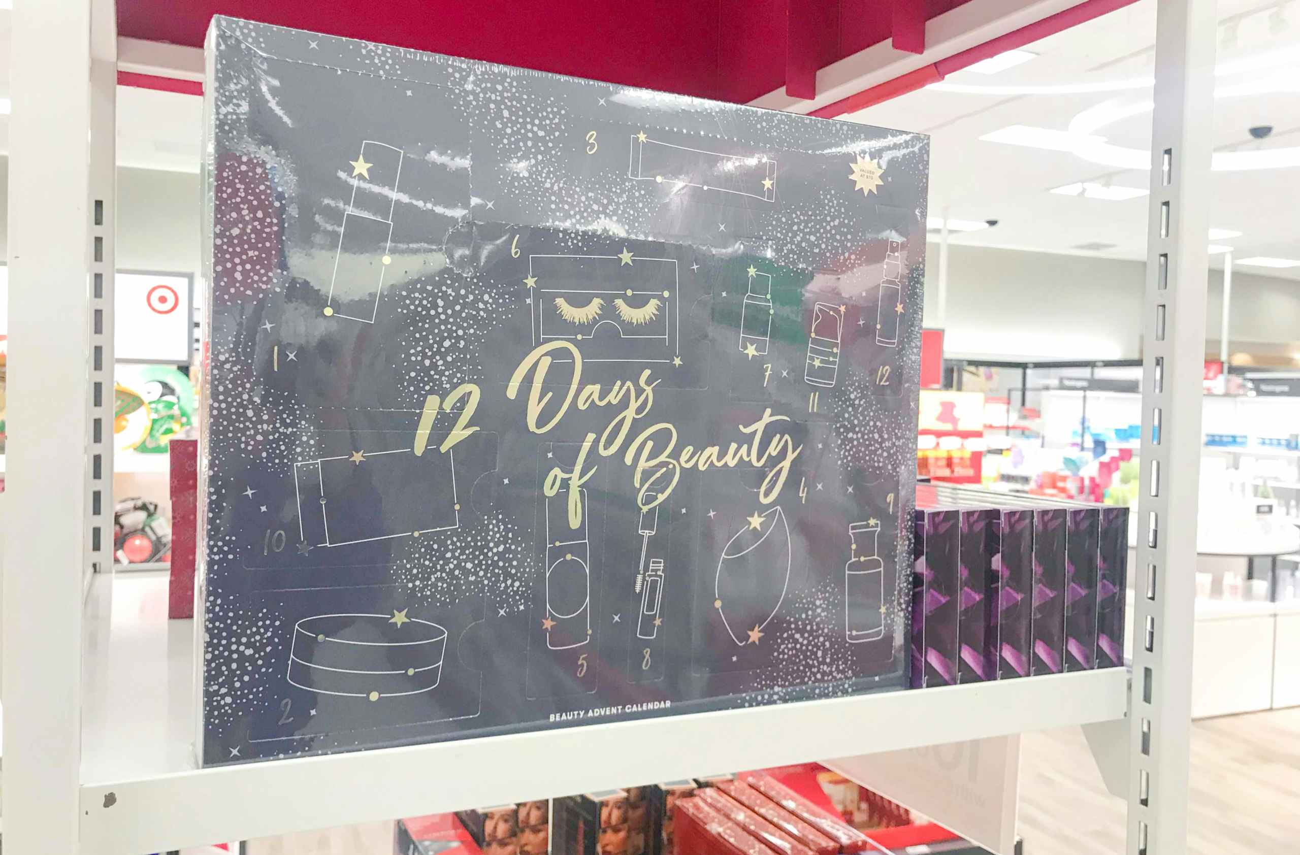 target beauty advent calendar on shelf