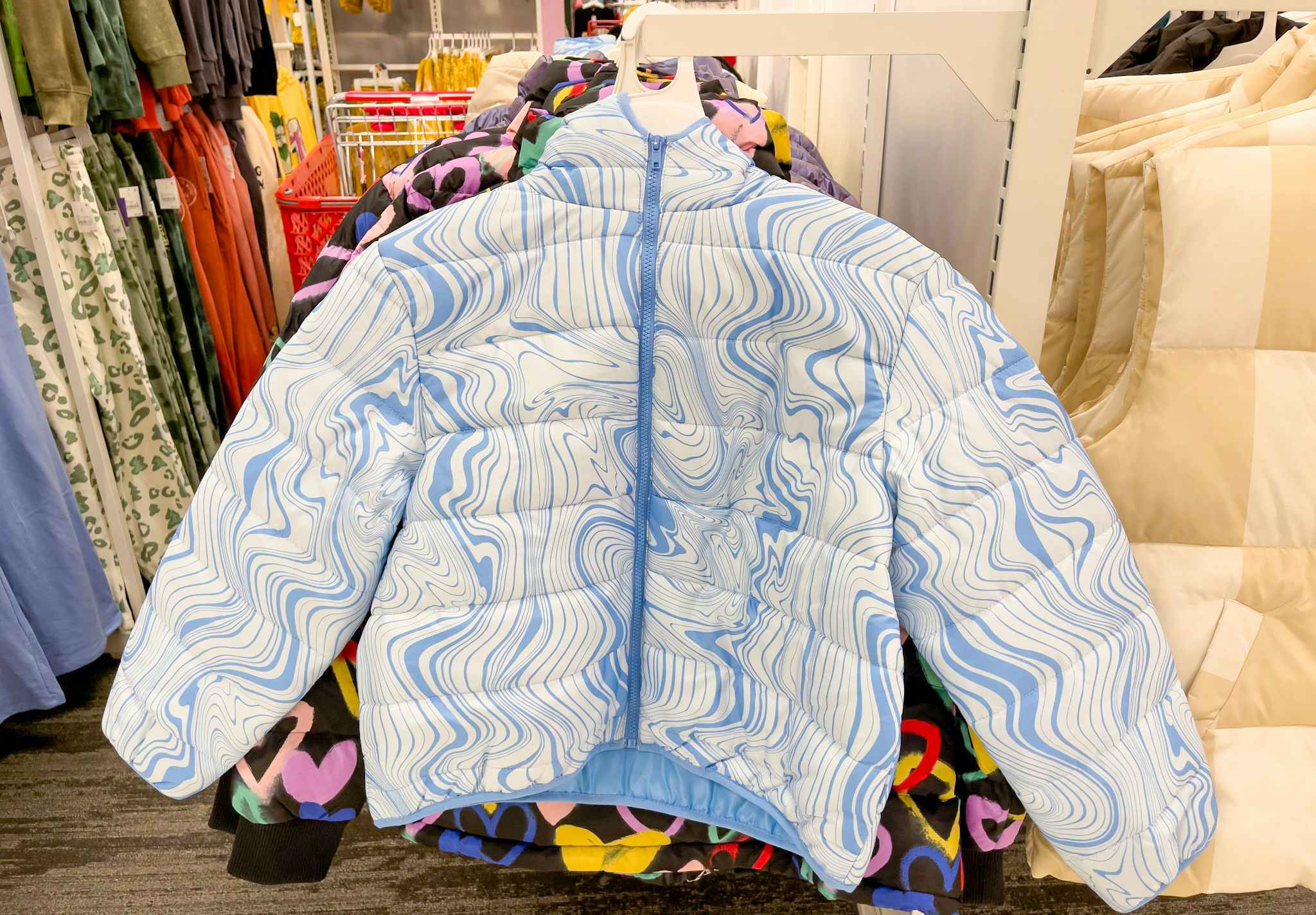 target hooded puffer jacket wild fable on rack