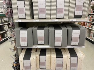 threshold flannel sheet sets on a target shelf