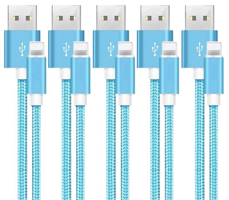 until gone 10' Braided MFi Lightning Cables for Apple Devices (5-Pack) stock image 2021 1