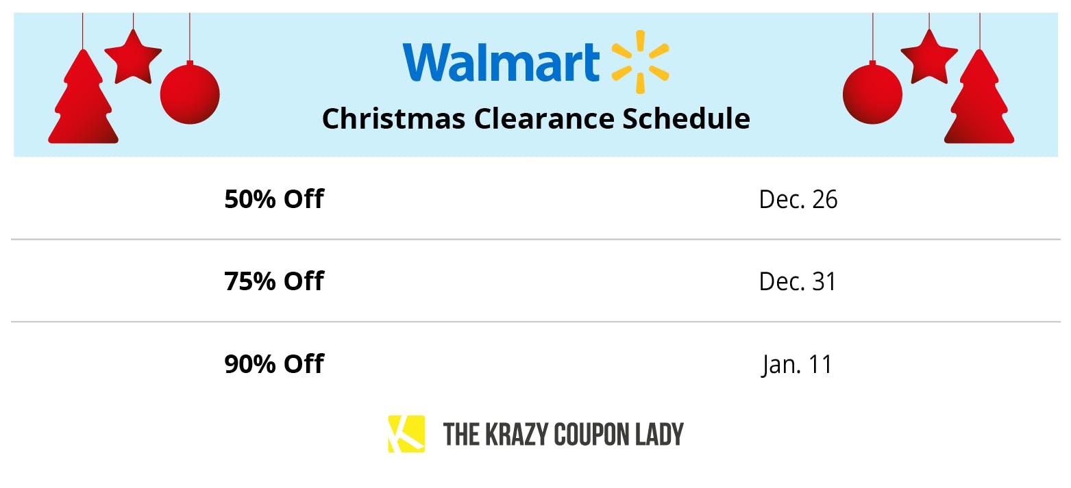 walmart christmas clearance schedule