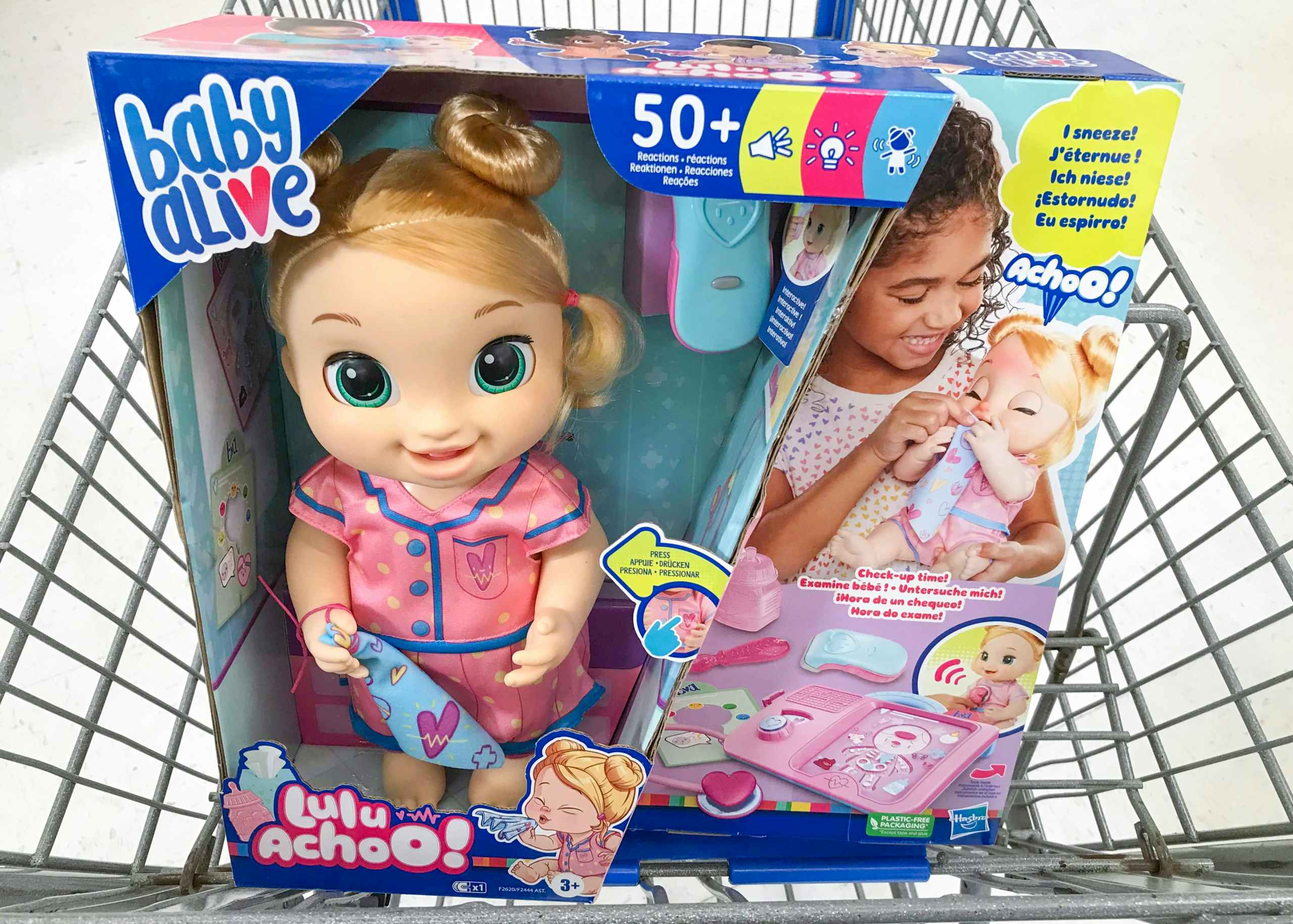 walmart baby alive lulu achoo doll in cart