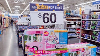 walmart barbie dream camper on display