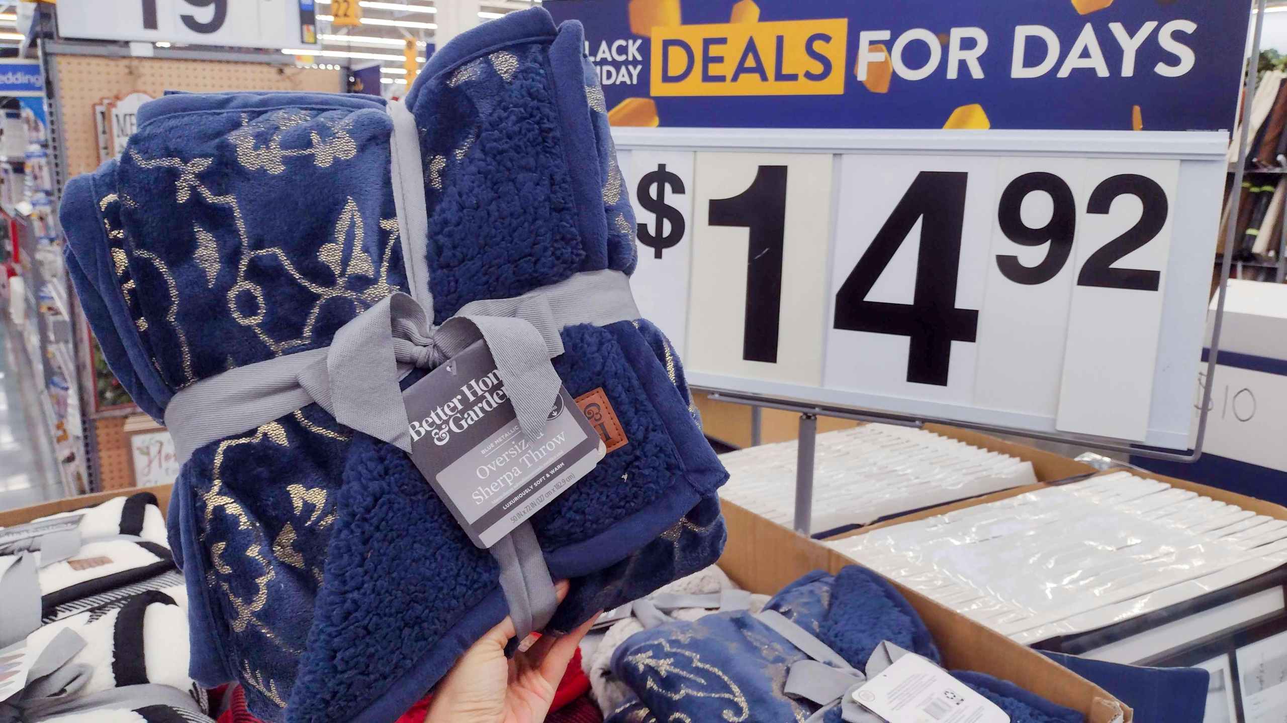 walmart better homes and gardens medallion throw hand holding
