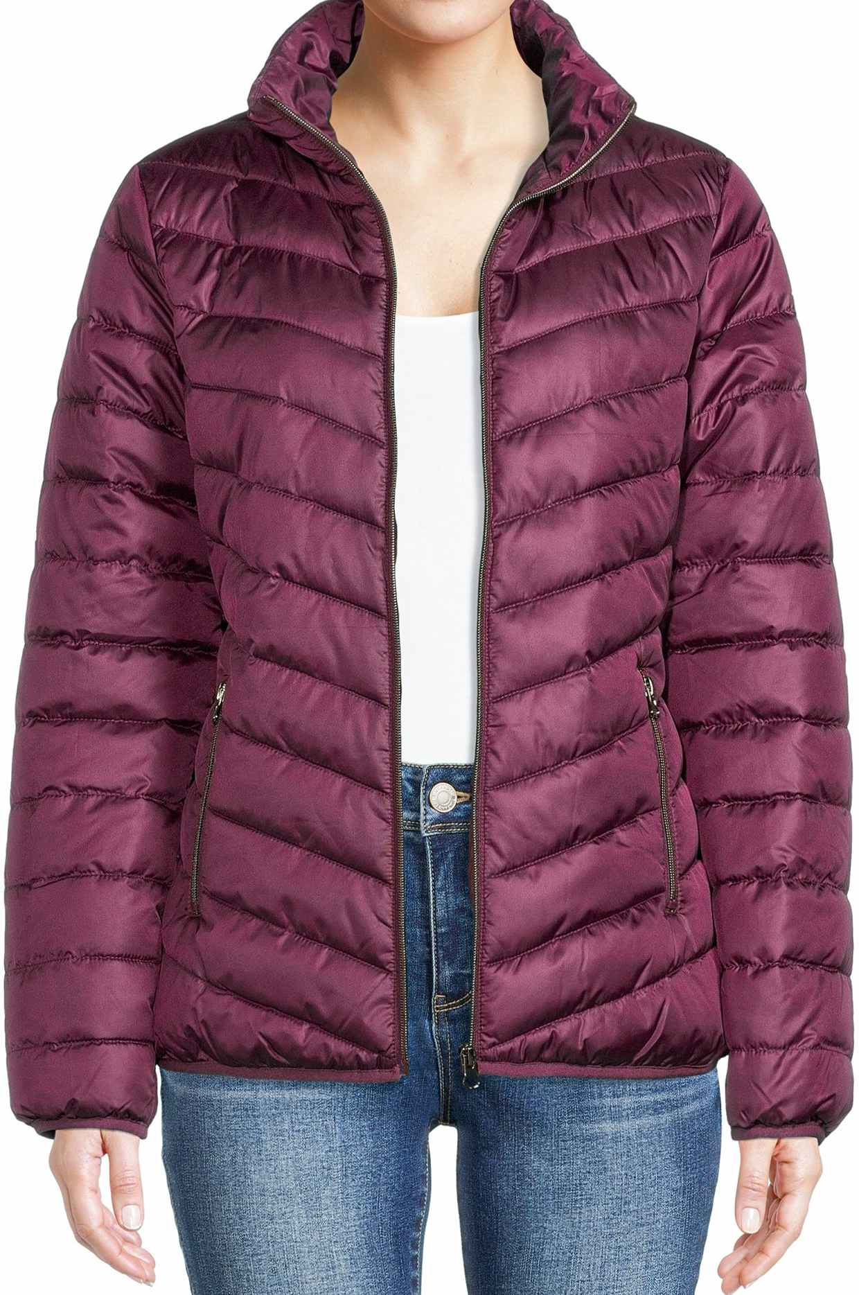 walmart big chill puffer jacket in fig