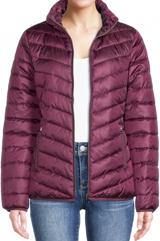 walmart big chill puffer jacket in fig